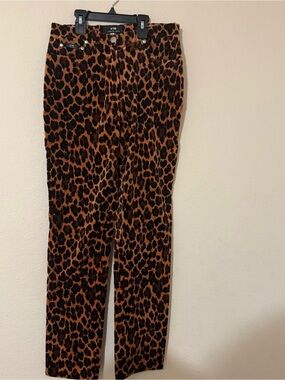 Votre nom Leopard Print velvet pants